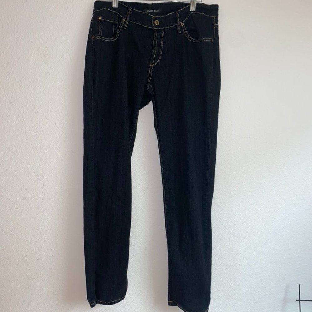 James Jeans Black Tapered Leg Jeans Size 32